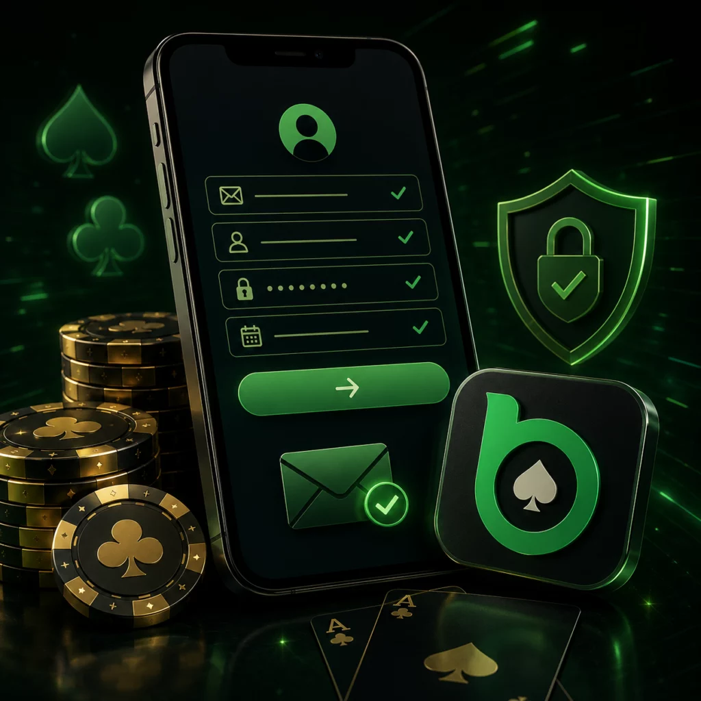BCPoker mobile app registration sign-up